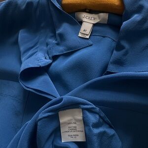J. Crew Women's Blue Silk Shirt